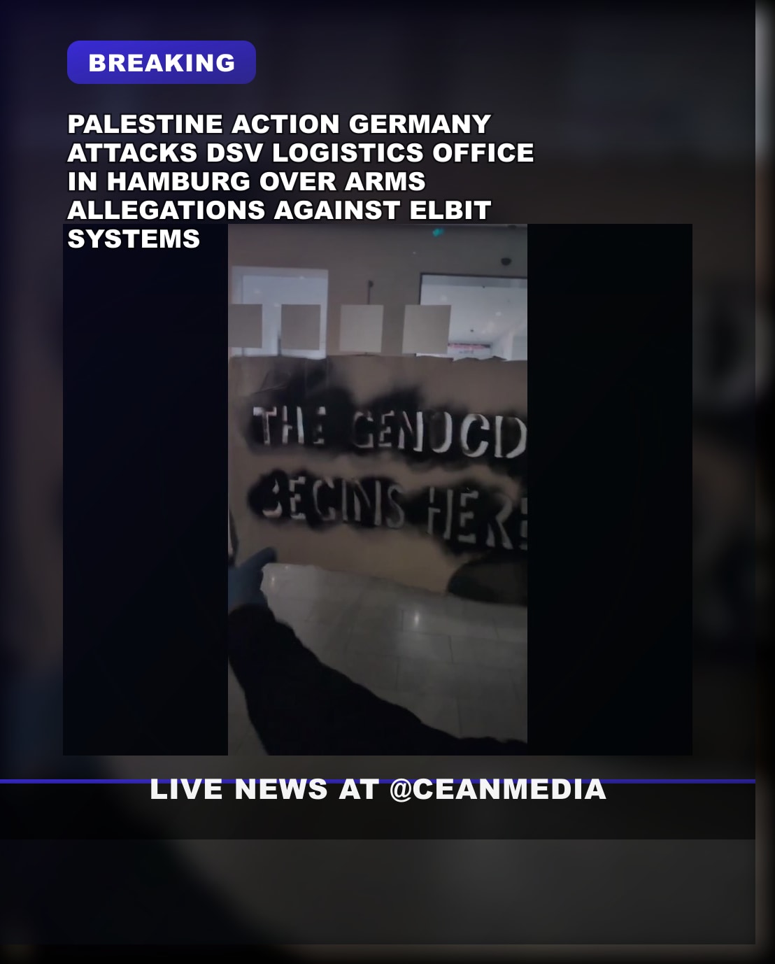 Illustrative photo for: Palestine Action Germany attack Hamburg: DSV office cited