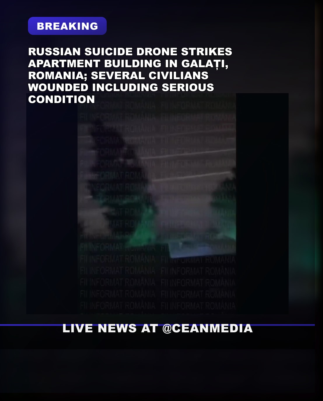 Illustrative photo for: Romania NATO civilian casualties: Russian drone strikes hit