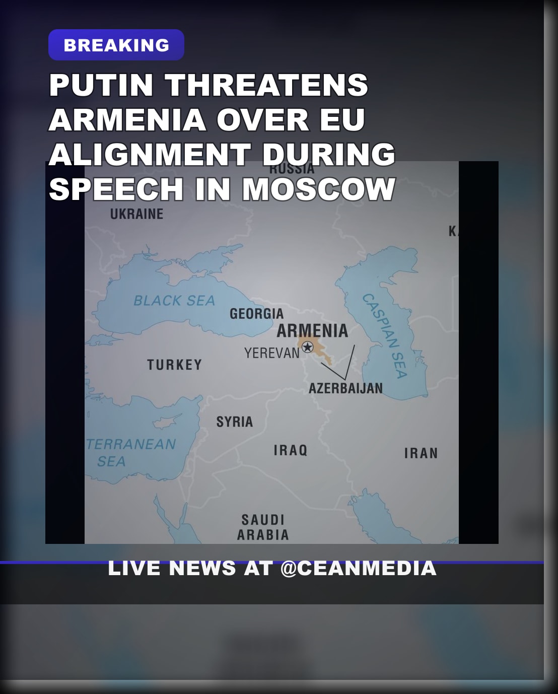 Illustrative photo for: Putin Armenia EU threat echoed in Ukraine-focused speech