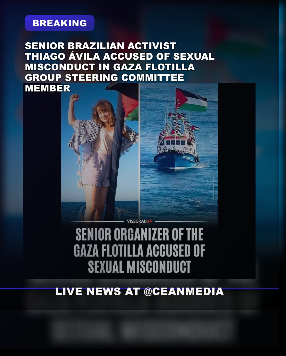 Illustrative photo for: Senior Brazilian Activist Linked to Gaza Flotilla Faces