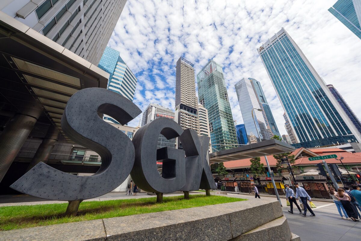 Illustrative photo for: Singapore stocks record momentum havens rise as markets