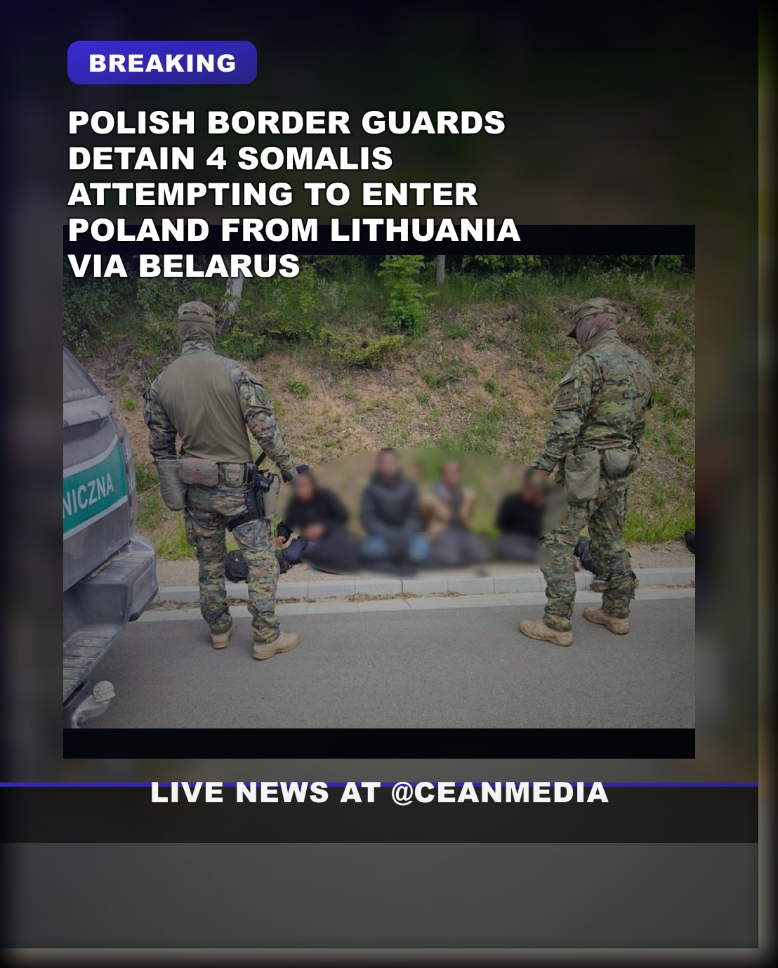 Illustrative photo for: Polish Border Guards Detain Four Somalis After Illicit