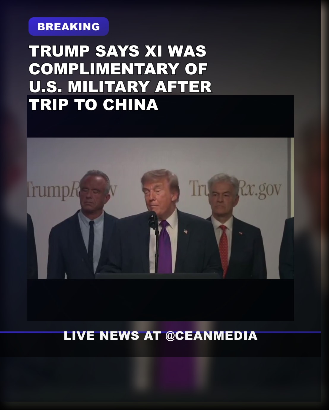 Illustrative photo for: Trump China compliments military after Xi visit