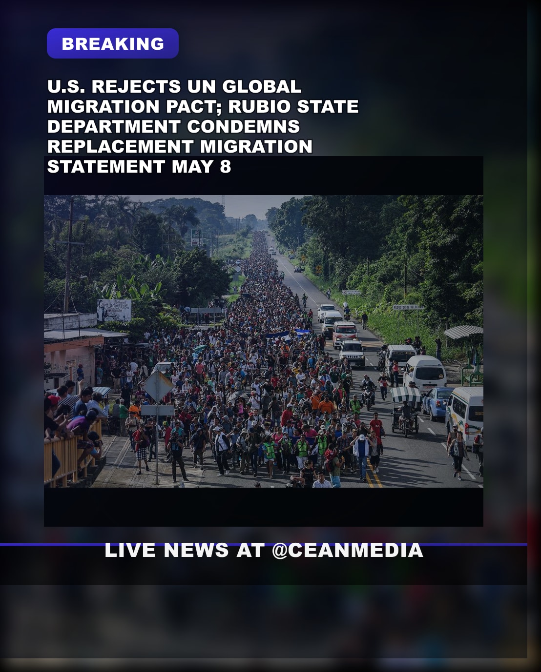 Illustrative photo for: US rejection of global migration pact: Rubio blasts UN deal