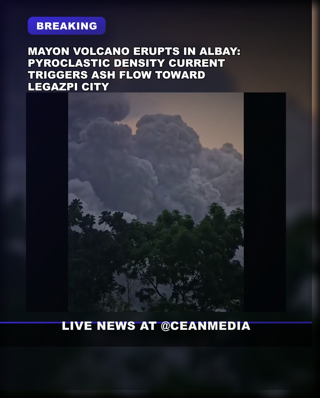 Illustrative photo for: Mayon Volcano eruption update: Pyroclastic flow threatens