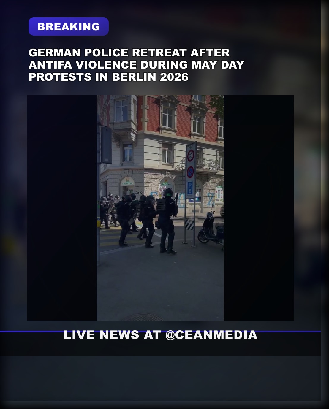 Illustrative photo for: German Police Withdrawing After Antifa violence May Day 2026