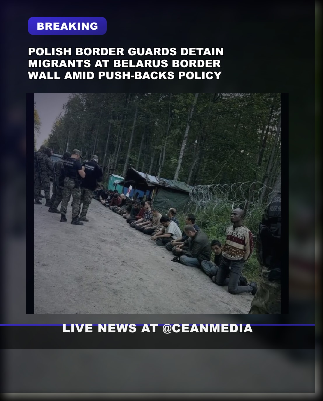 Illustrative photo for: Polish border guards pushbacks migrants at Belarus border