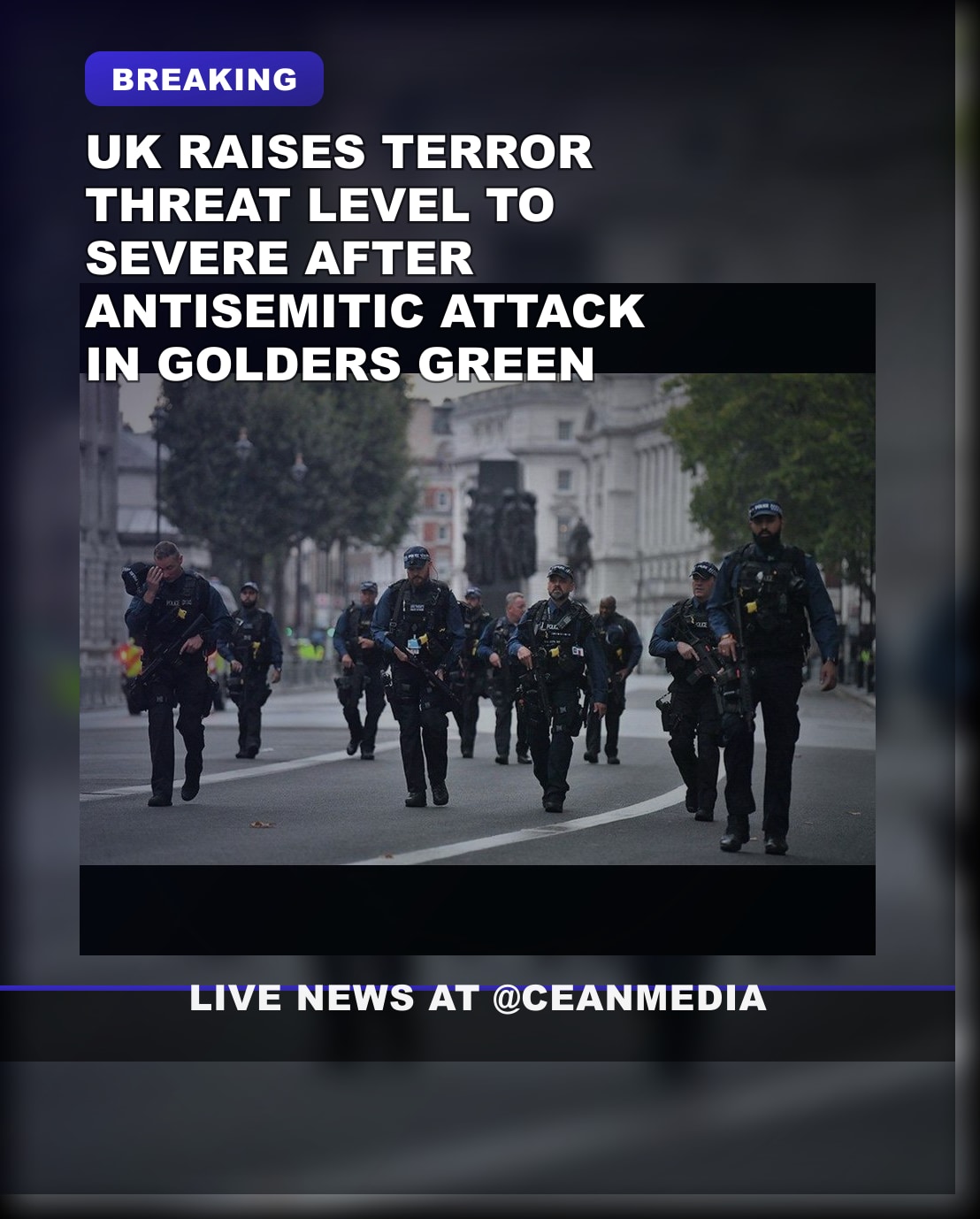 Illustrative photo for: UK terror threat level raised to severe amid rising