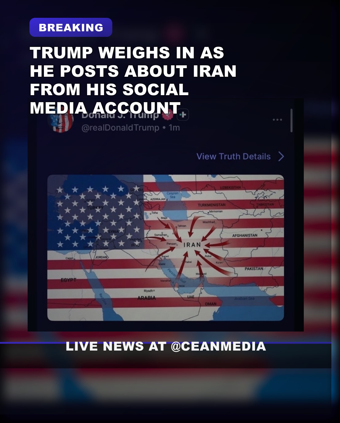 Illustrative photo for: Trump Iran posts spark attention on X