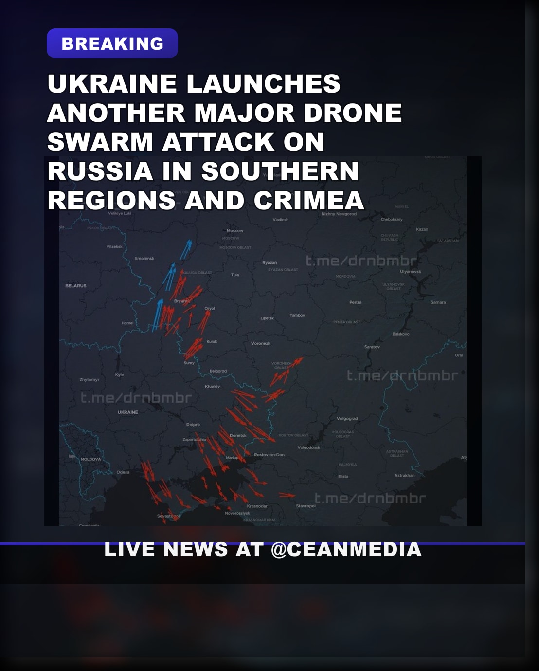Illustrative photo for: Ukraine drone swarm attack Russia targets Moscow and Crimea