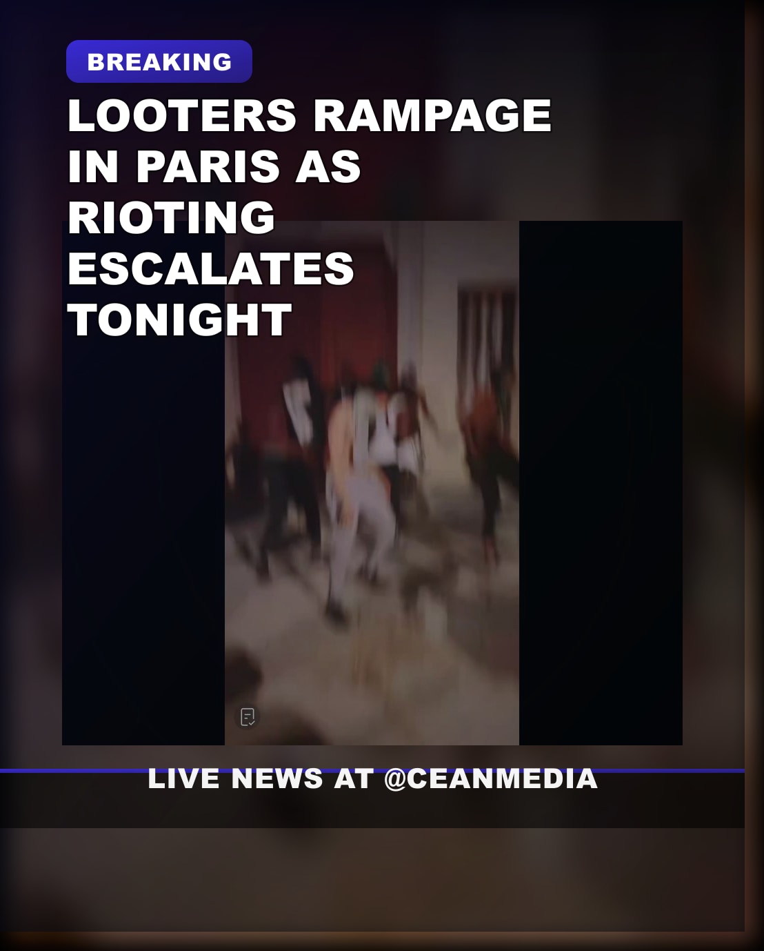 Illustrative photo for: Paris looting rioting tonight reported in Paris