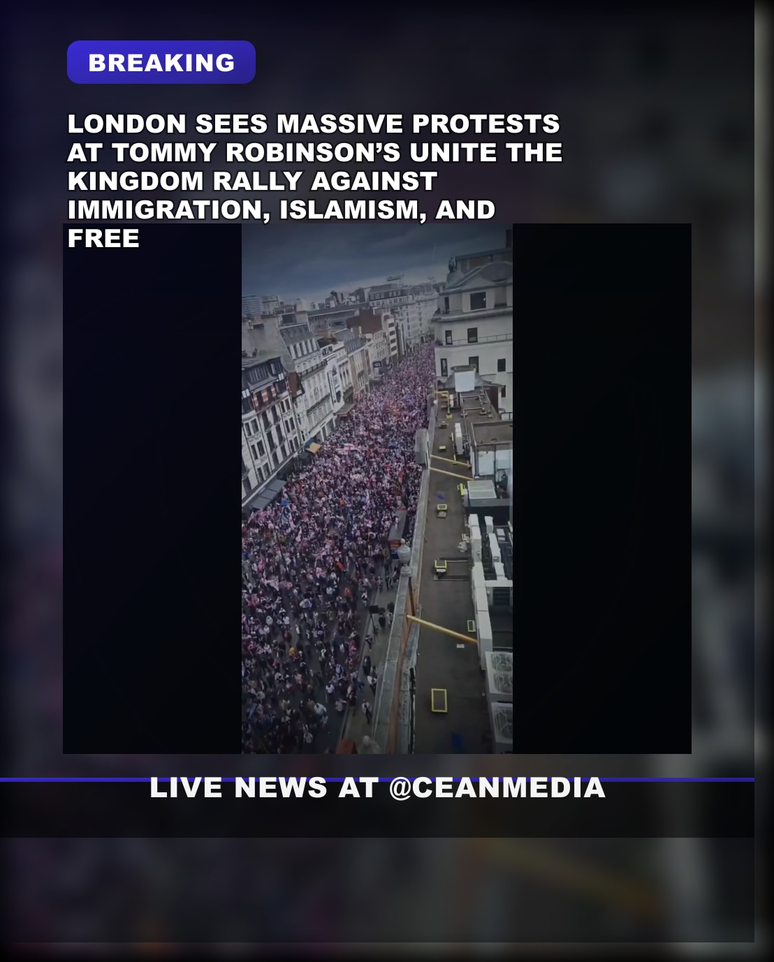 Illustrative photo for: Protesters rally for freedom speech draw broad London rally