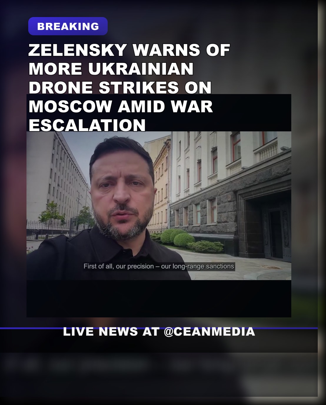 Illustrative photo for: Ukraine drone swarm threats Moscow: Zelensky warns of more