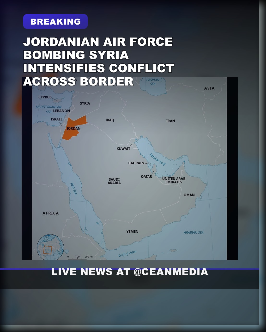 Illustrative photo for: Jordanian Air Force bombing Syria escalates regional