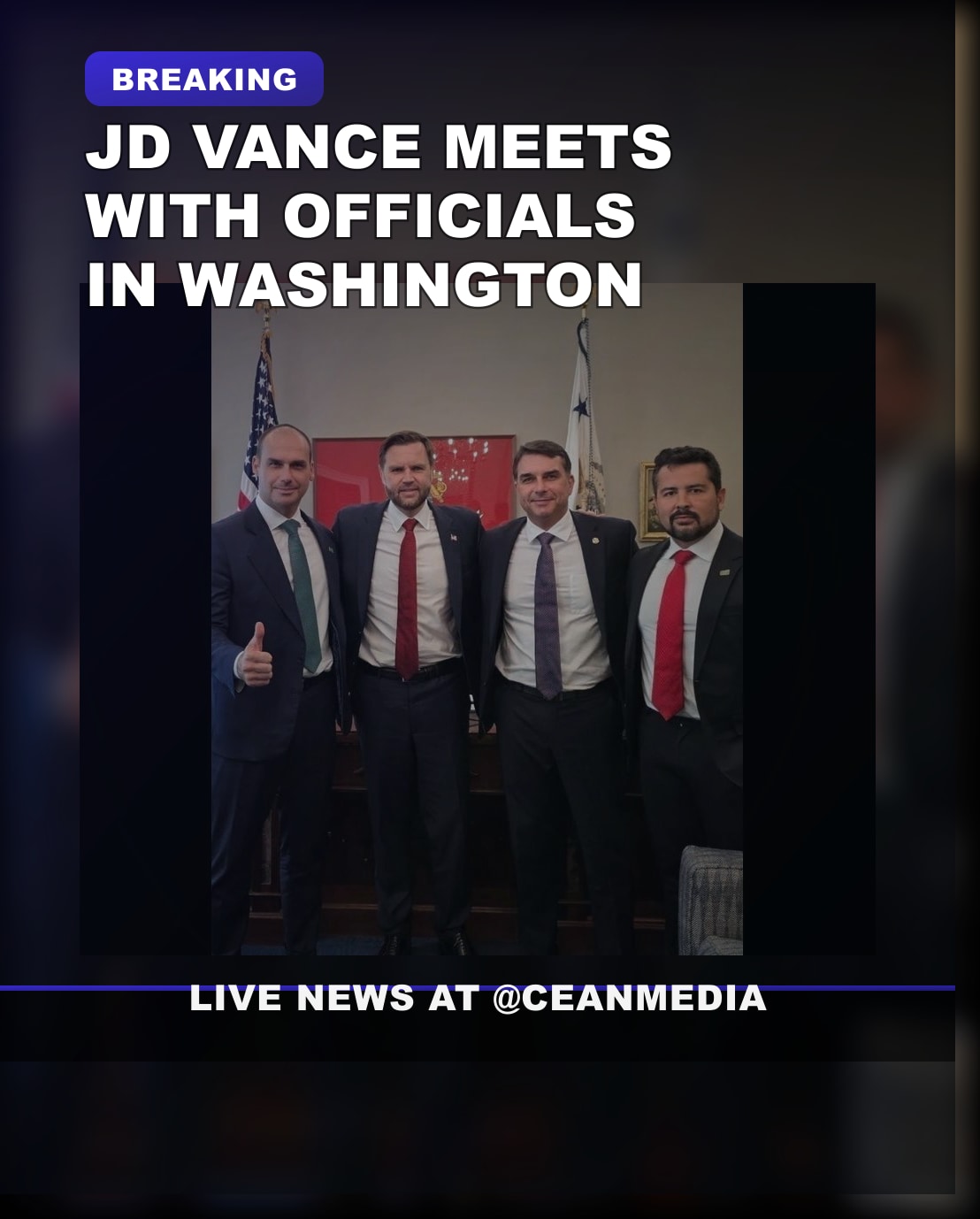 Illustrative photo for: Vance Bolsonaro meeting: Vance’s Talk with Bolsonaro’s Kin