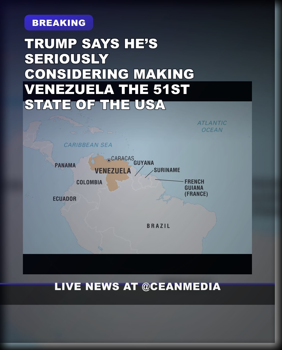 Illustrative photo for: Trump considering Venezuela statehood: Fox News reports on