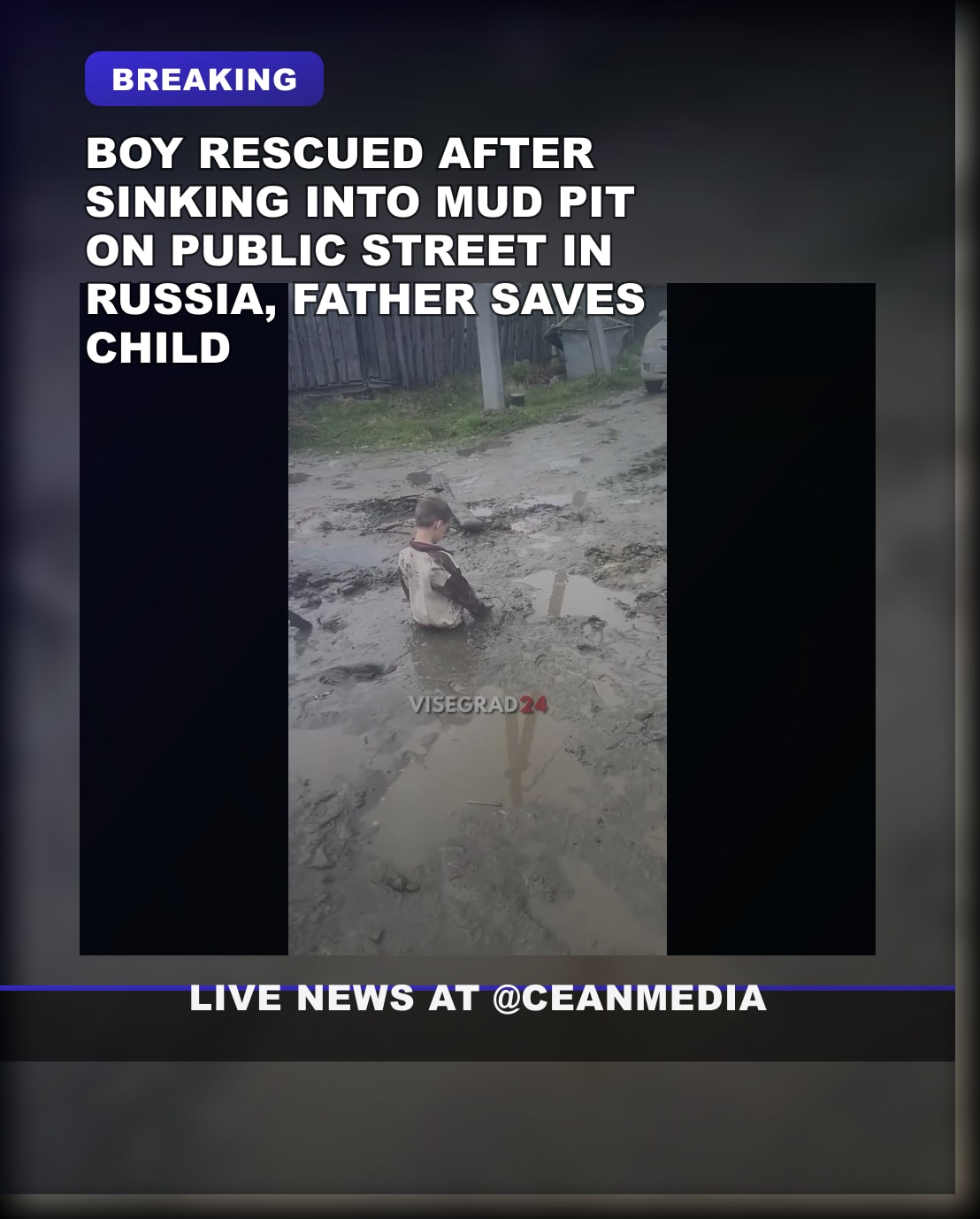 Illustrative photo for: Russian child mud pit road incident: father rescues as
