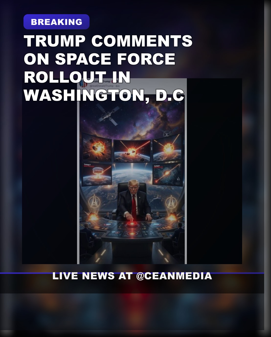 Illustrative photo for: Trump weighs in on Space Force post with twist — space