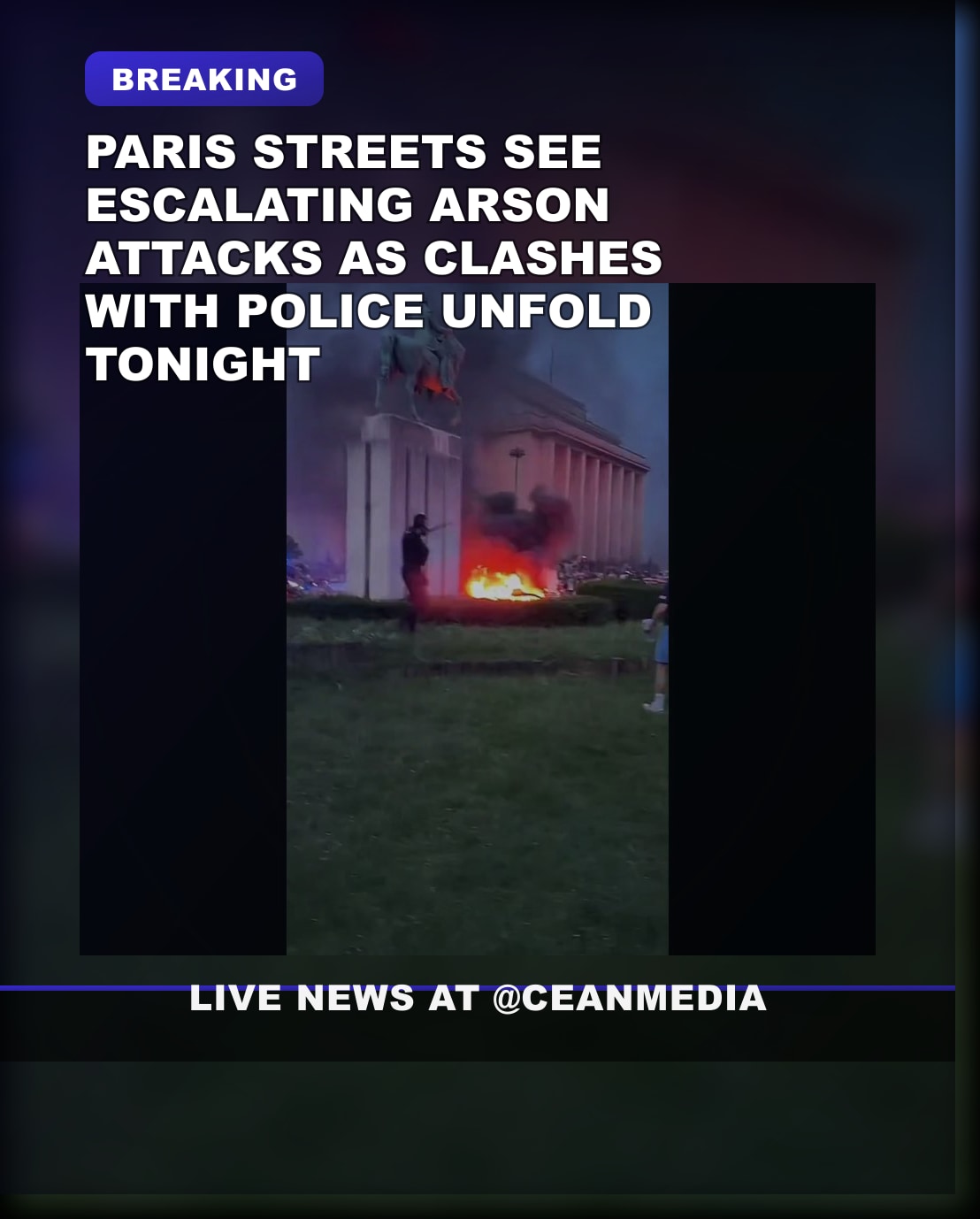 Illustrative photo for: Paris car fires street clashes