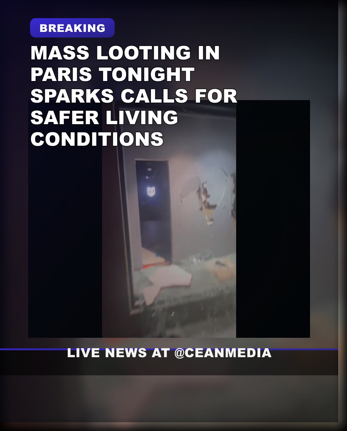 Illustrative photo for: Mass Looting Paris Tonight: Turmoil Sparks Overnight Unrest