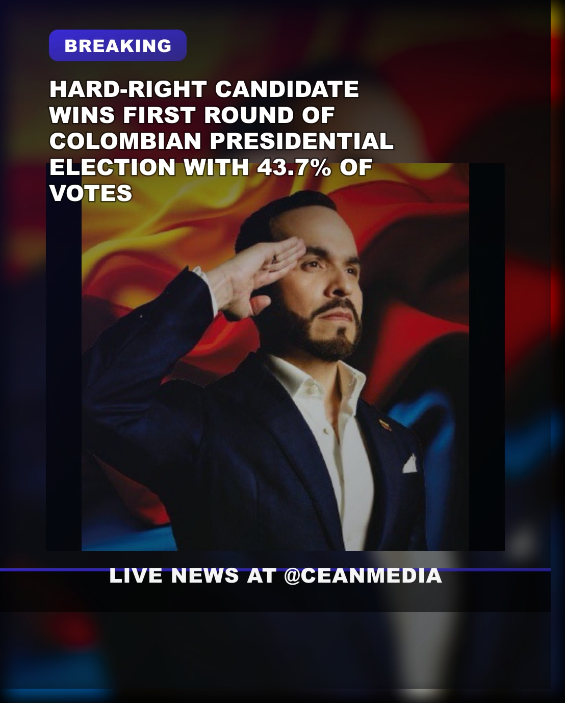 Illustrative photo for: Colombian Presidential Election Victory: Hard-Right