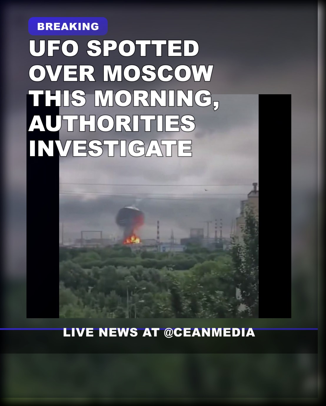 Illustrative photo for: UFO sighting Moscow morning reported this morning