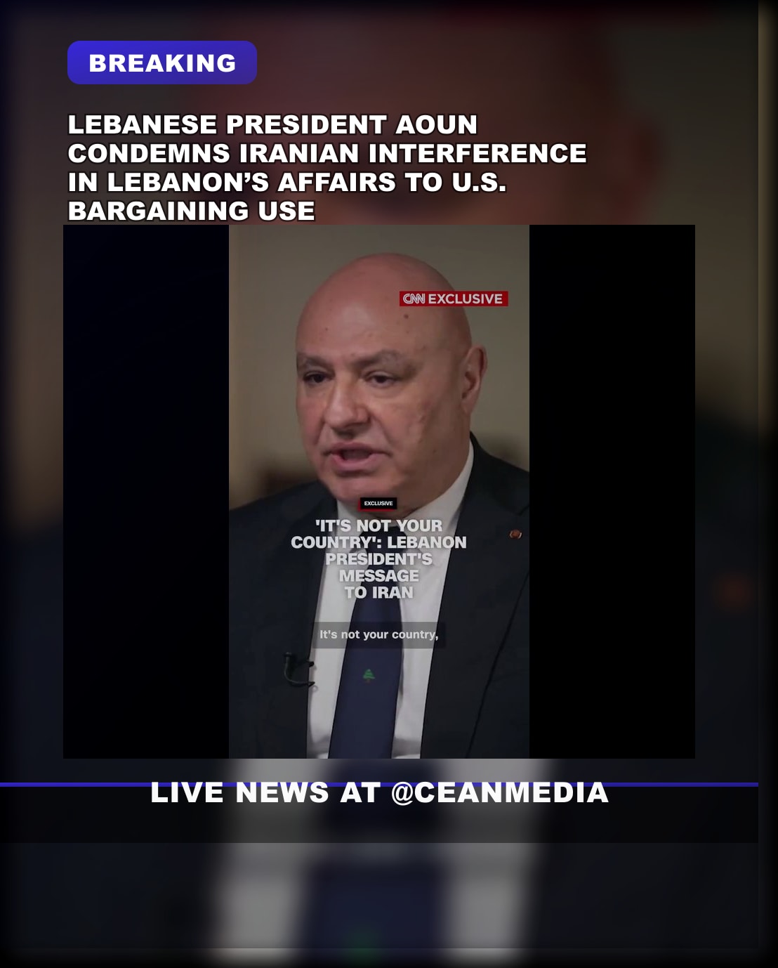 Illustrative photo for: Lebanon protests Iranian interference: President warns Iran