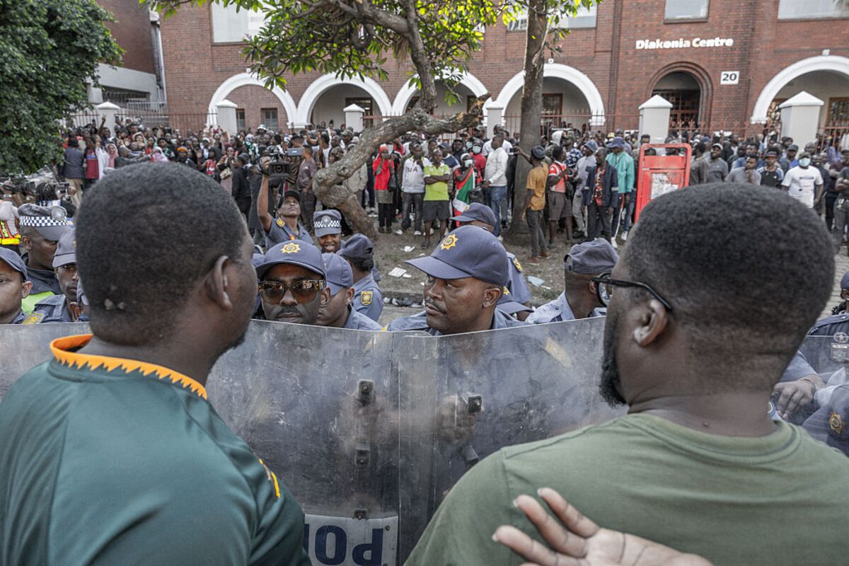 Illustrative photo for: President address illegal migration protests: Ramaphosa to