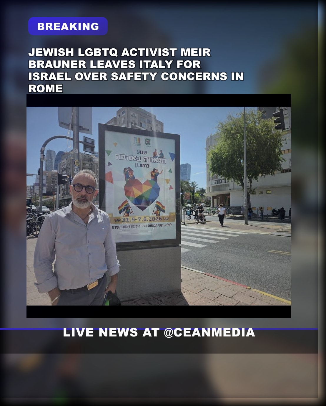 Illustrative photo for: Italian Jewish LGBTQ activist safety concerns rise after