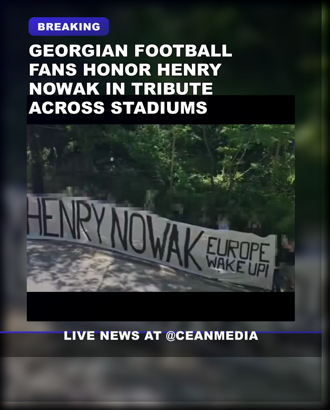 Illustrative photo for: Georgian Football Fans Honoring Henry Nowak honor tribute