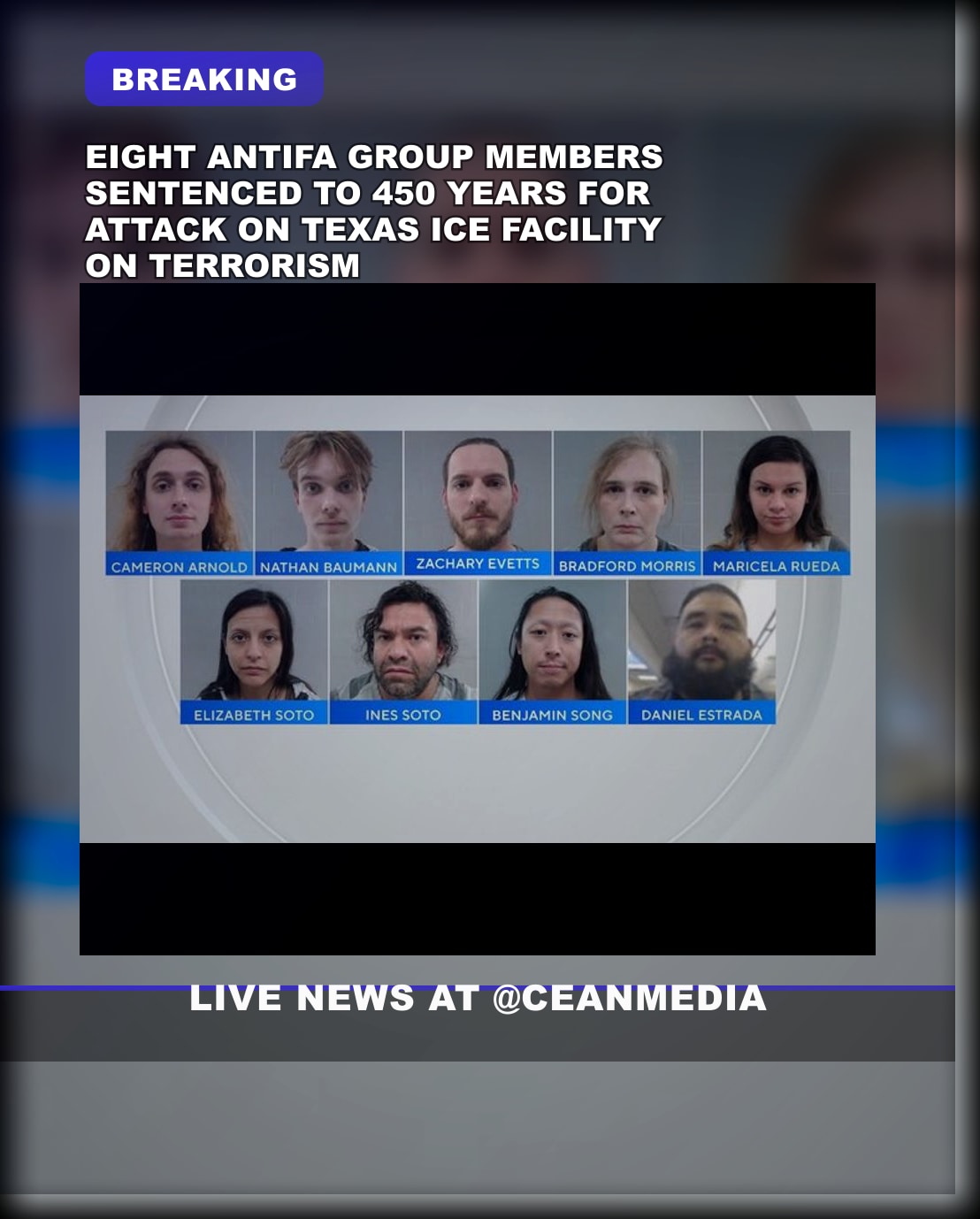 Illustrative photo for: Antifa sentencing texas terror charges: Eight Antifa