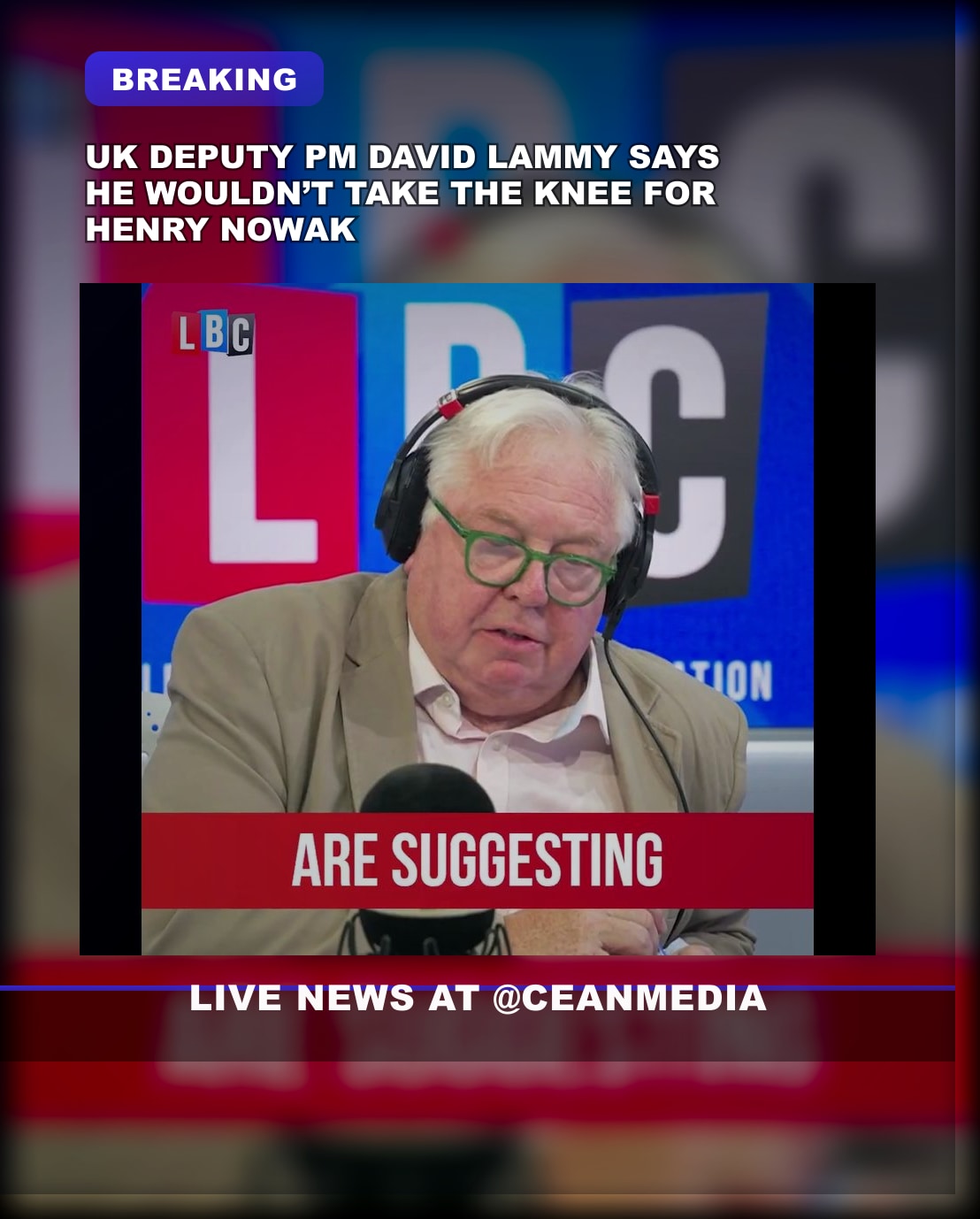Illustrative photo for: Lammy kneeing stance controversy shocks fans (lammy kneeing