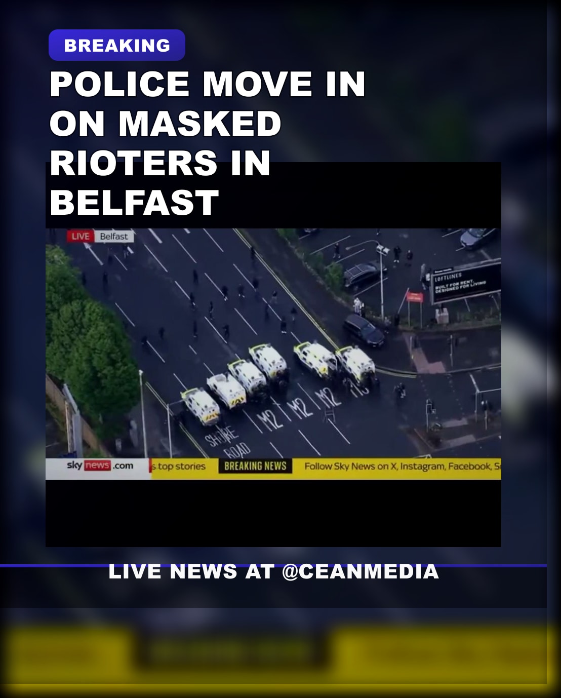 Illustrative photo for: Police move on masked rioters Belfast as operations begin】【。