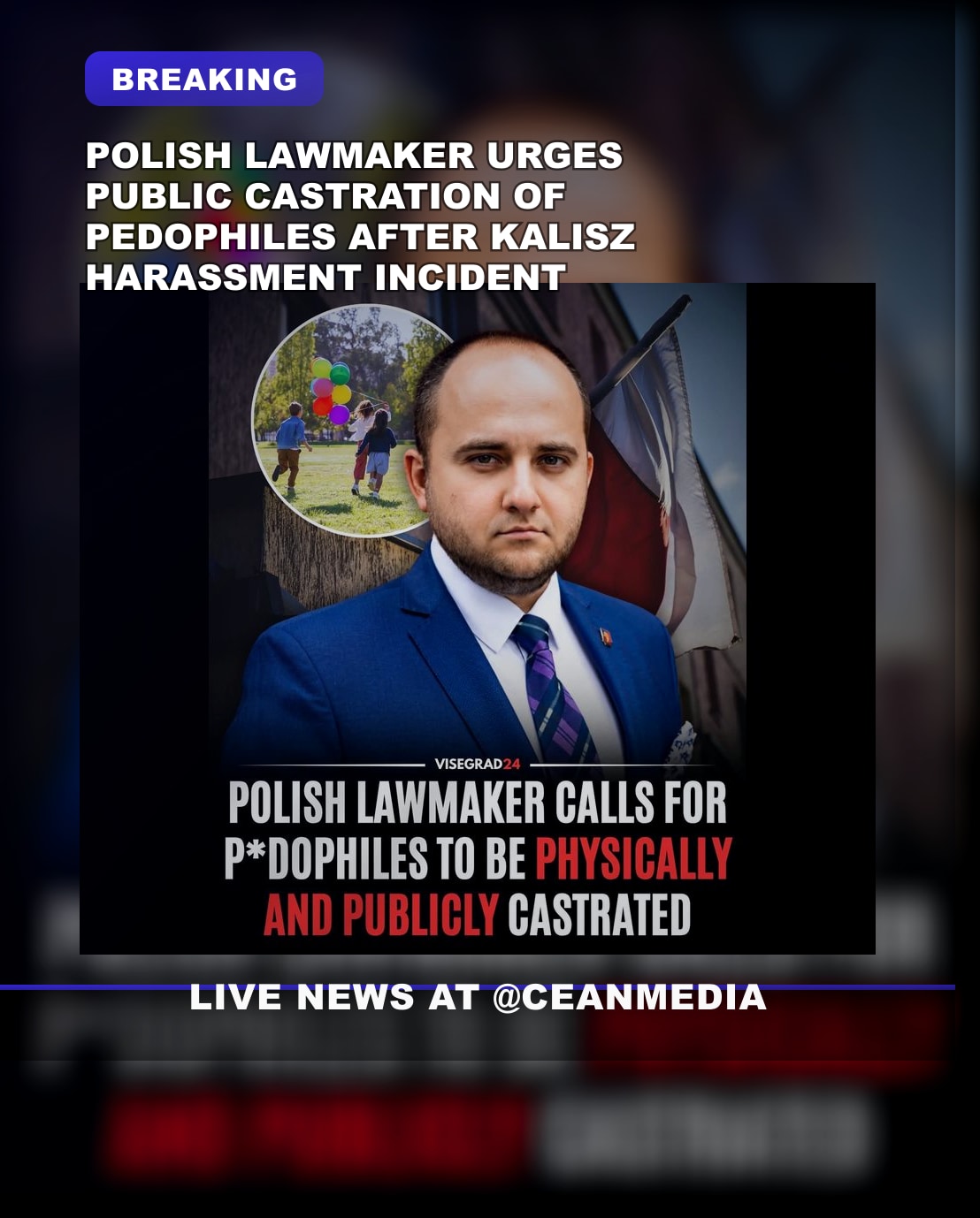Illustrative photo for: Polish Lawmaker Pushes Public Castration Policy, Case
