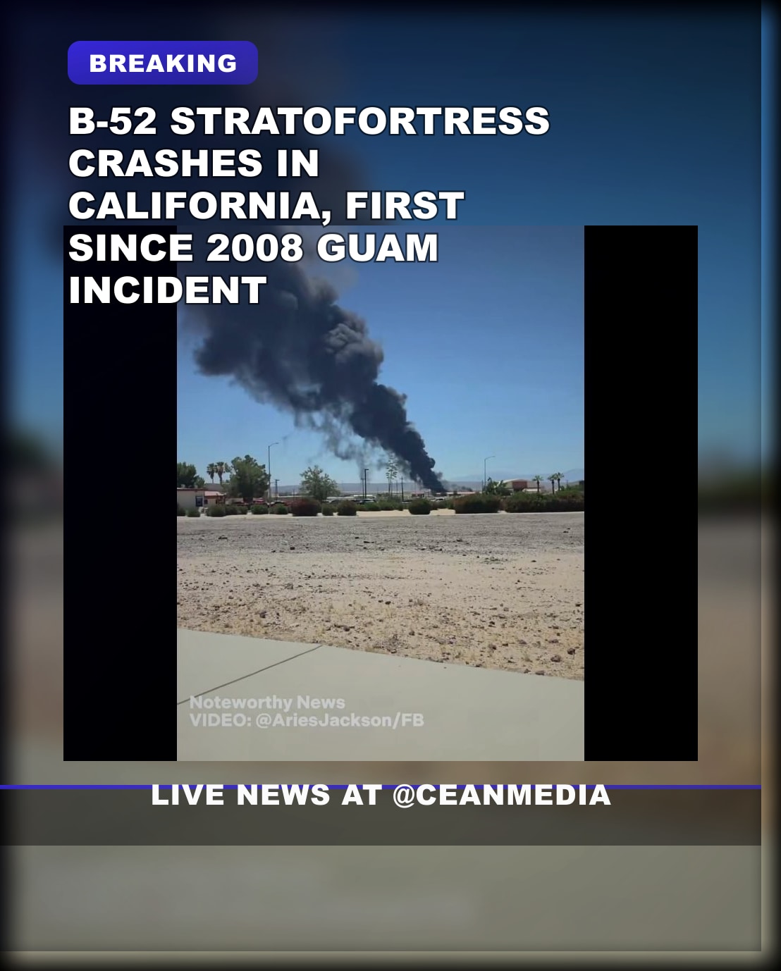 Illustrative photo for: b 52 crash california: B-52 Crashes in California, First