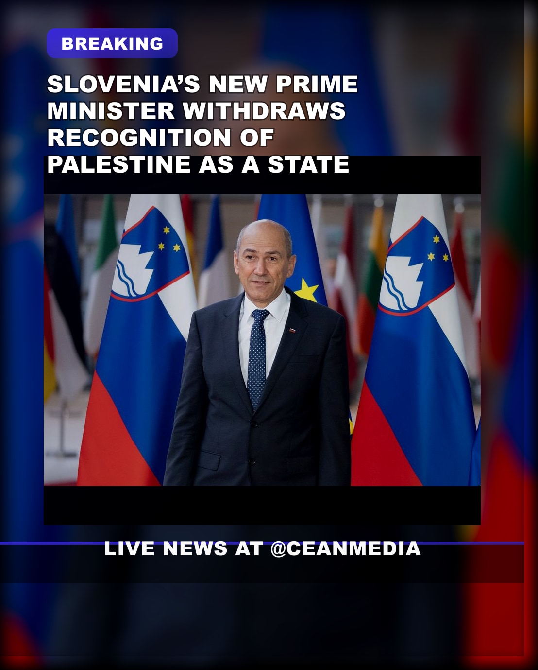 Illustrative photo for: Slovenia withdraws Palestine recognition, PM signals shift