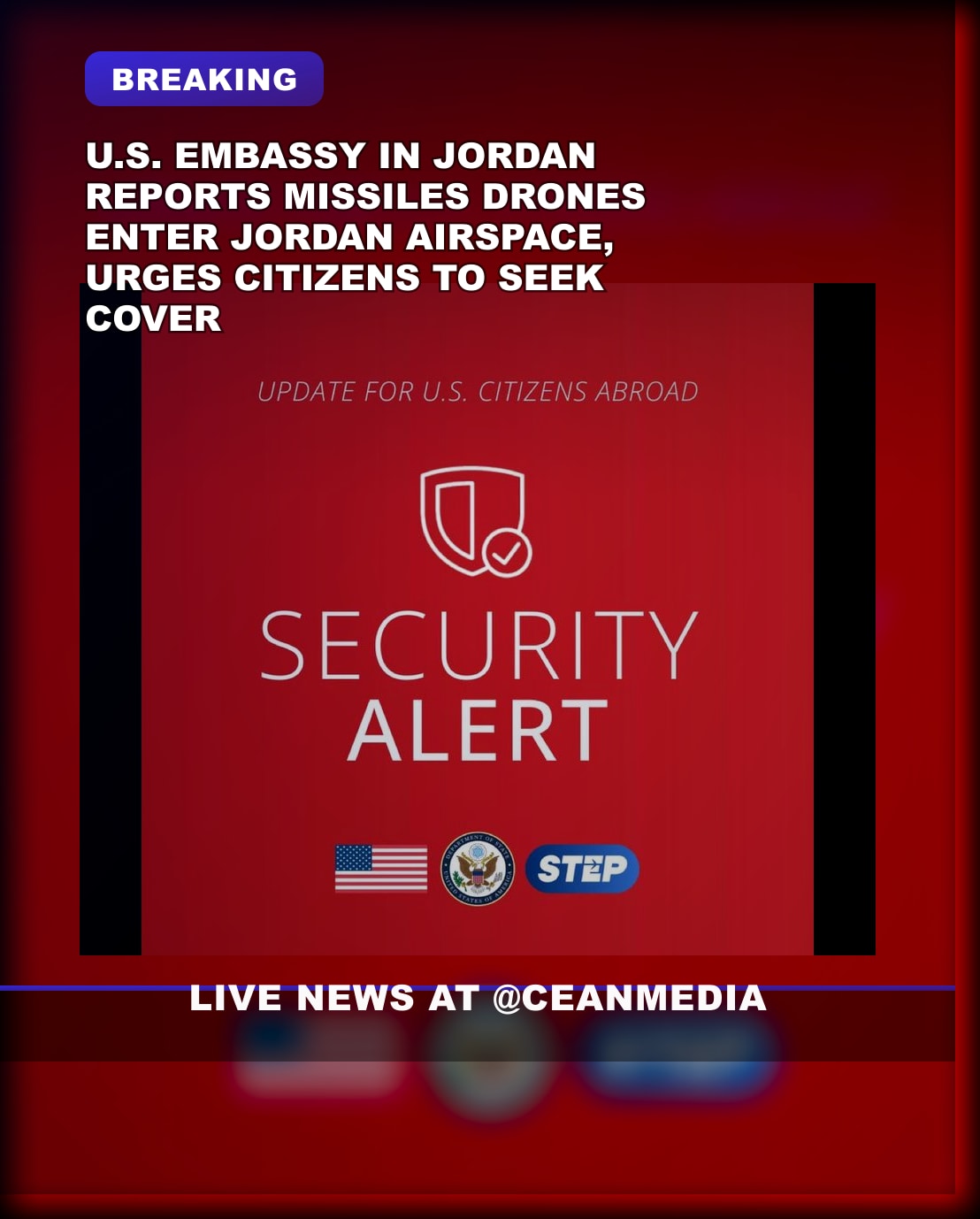 Illustrative photo for: Missiles Drones or Rockets Enter Jordanian Airspace as U.S.