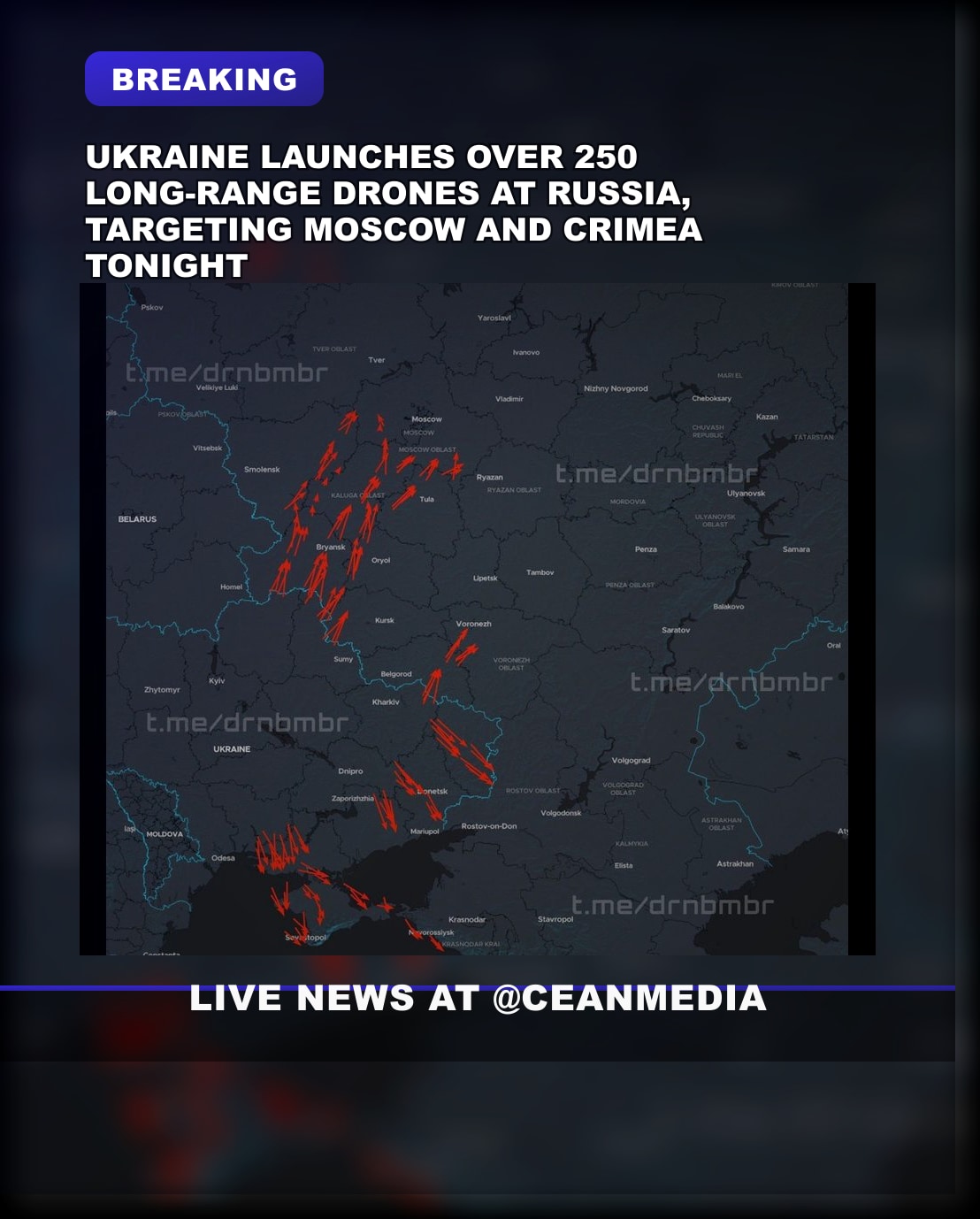 Illustrative photo for: Ukraine drone attack escalation: Kyiv claims 250+