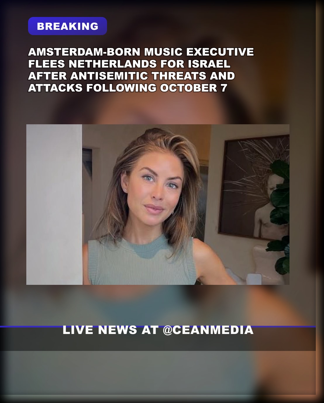 Illustrative photo for: Antisemitic threats Amsterdam exile Israel: Music exec on