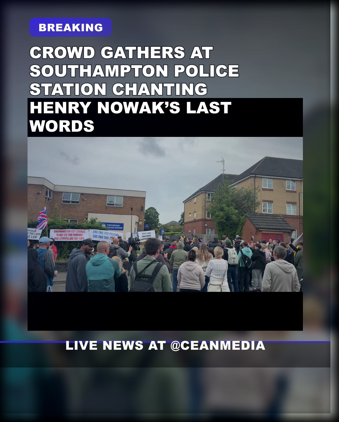 Illustrative photo for: Southampton Protesters Chant I Can’t Breathe Outside Police