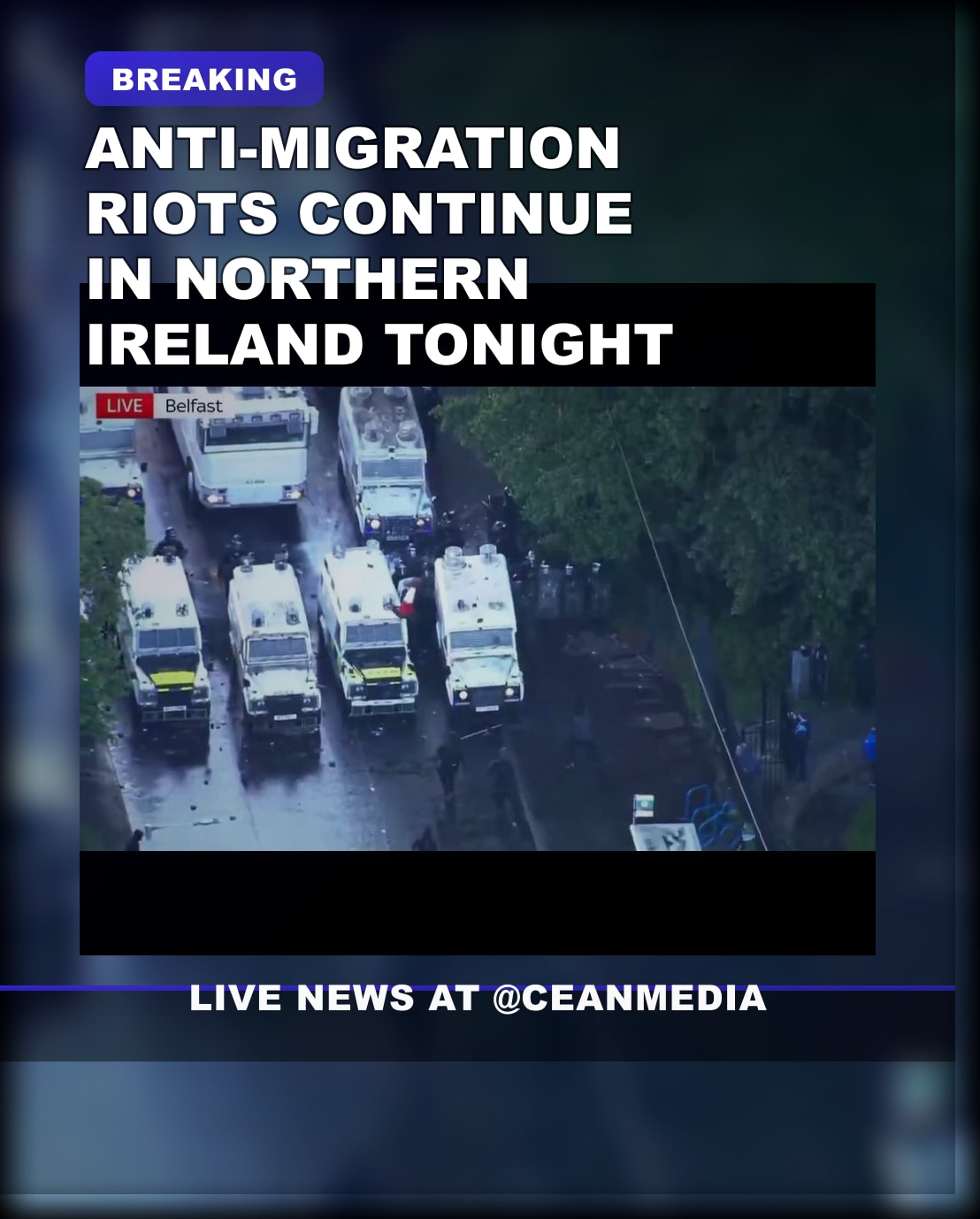 Illustrative photo for: Northern Ireland riots continues: Violent anti-migration