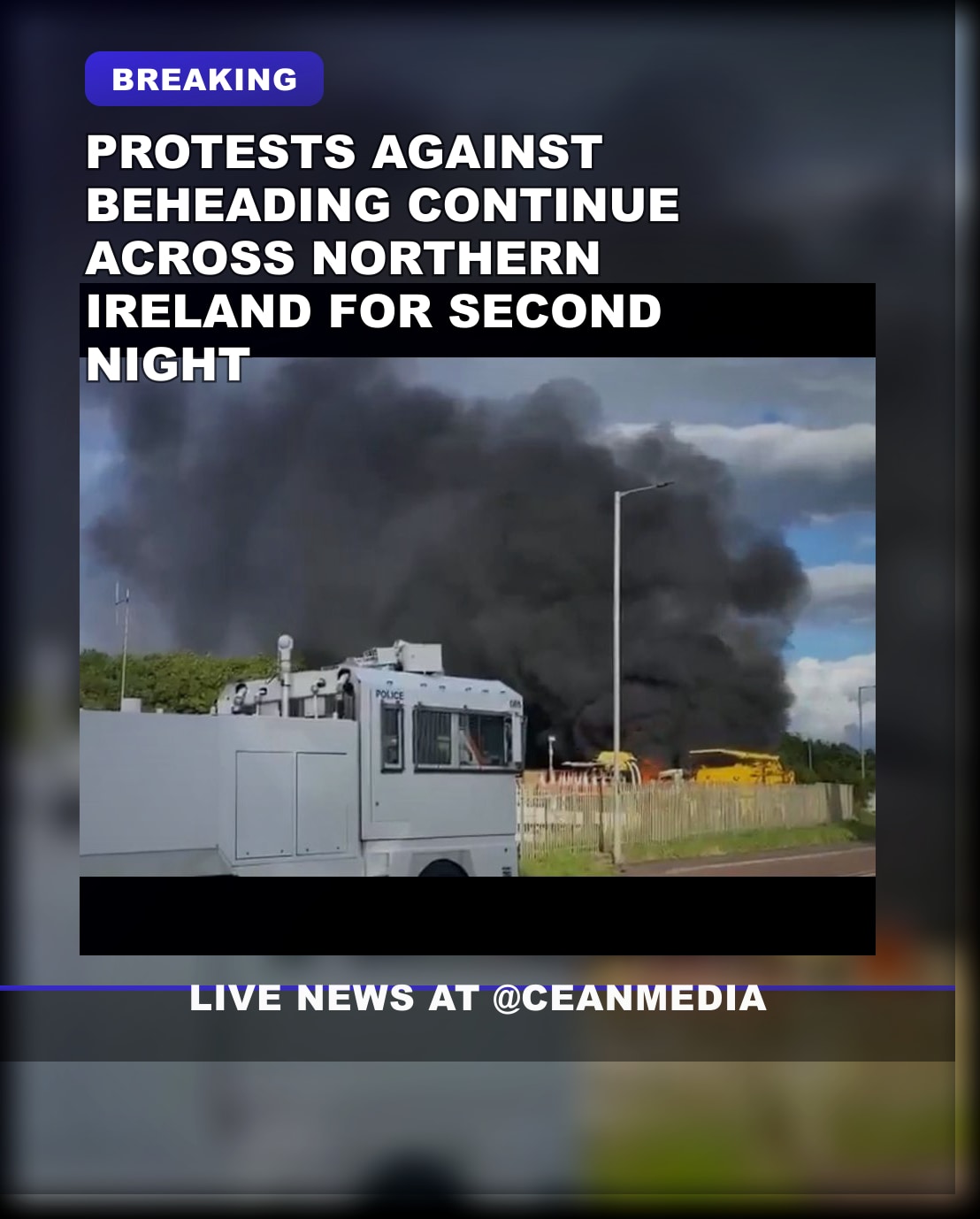 Illustrative photo for: Anti Beheading Protests Northern Ireland Continue for