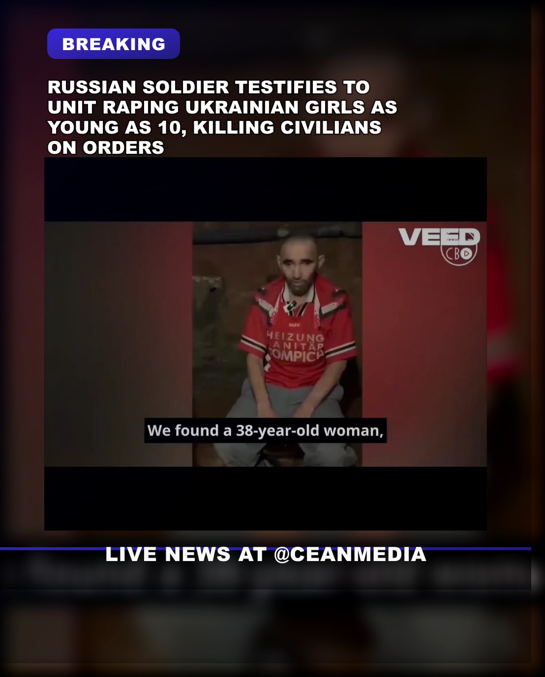 Illustrative photo for: War crimes sexual violence underage civilians: Russian