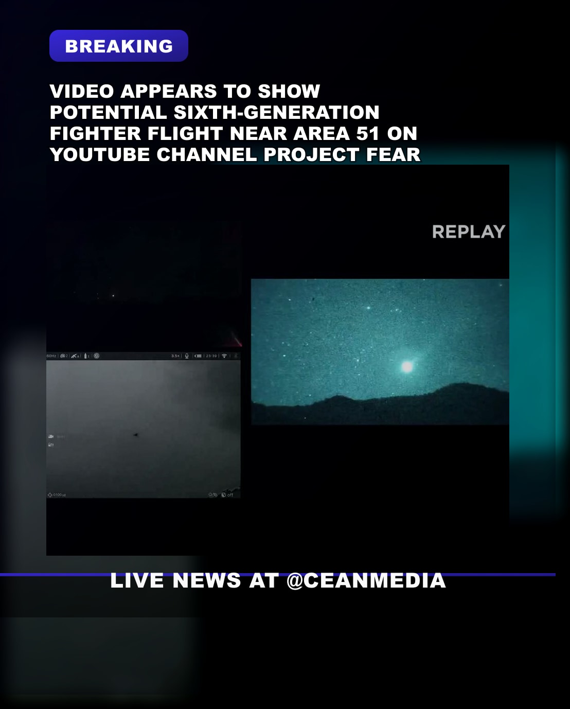Illustrative photo for: Video: sixth generation fighter jet sightings raise Area 51