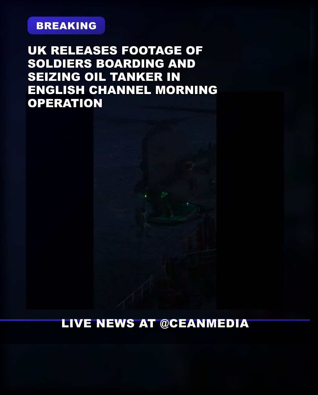 Illustrative photo for: UK navy seizure footage reveals oil tanker seizure