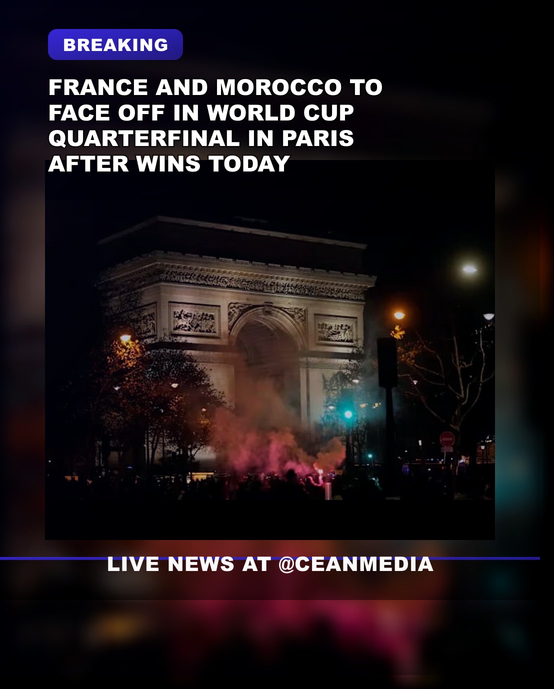 Illustrative photo for: World Cup Quarterfinal France Morocco: Paris Braces for Buzz