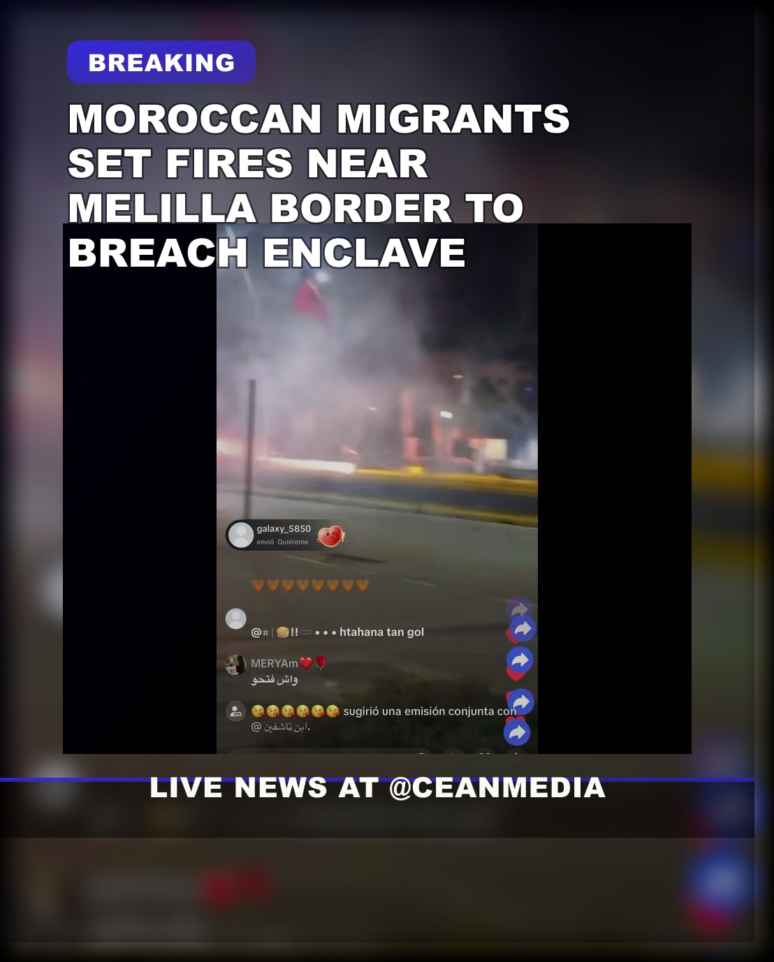 Illustrative photo for: Border chaos distraction: Moroccan migrants allegedly set