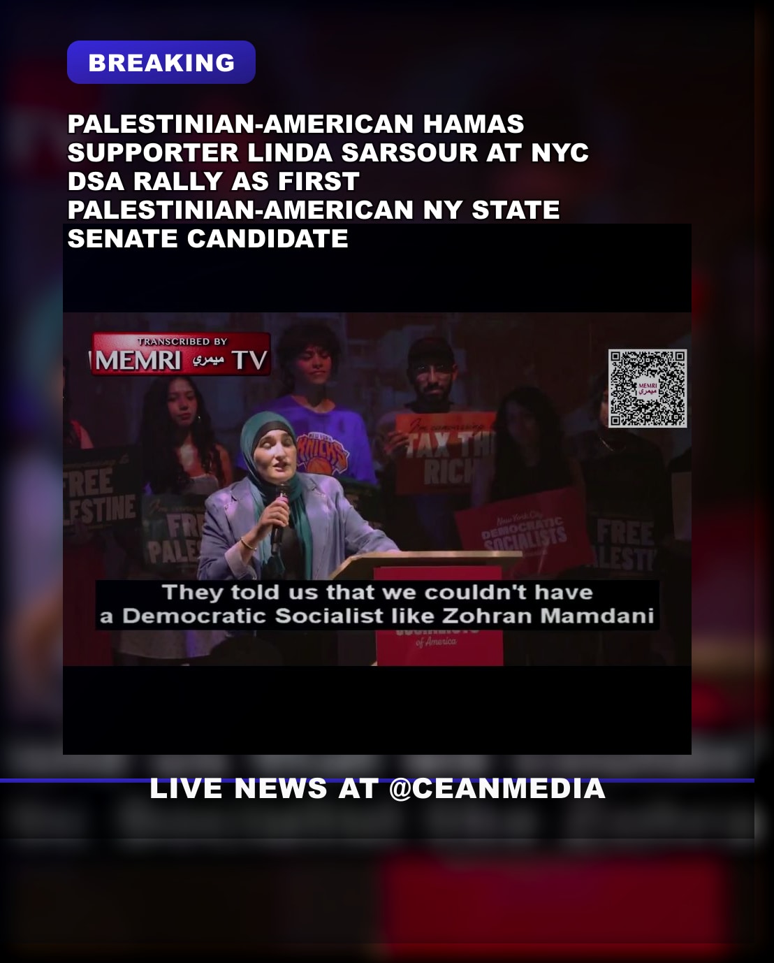 Illustrative photo for: Palestinian American candidate momentum: Sarsour rally
