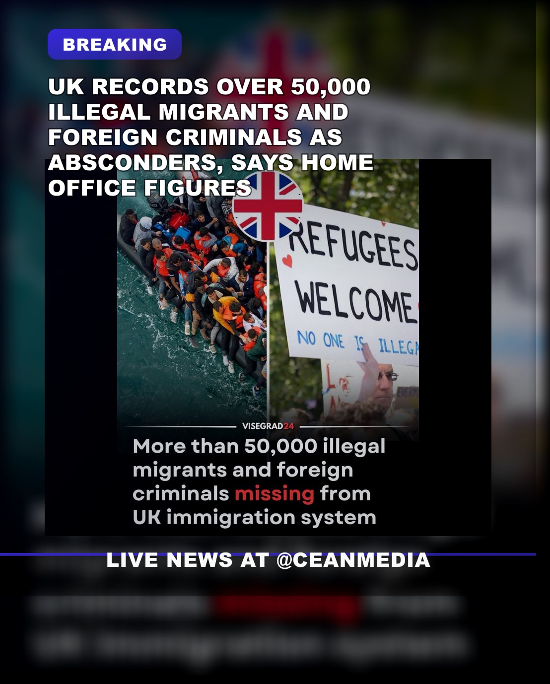 Illustrative photo for: UK immigration absconders numbers: 50,000+ in system, 1,200
