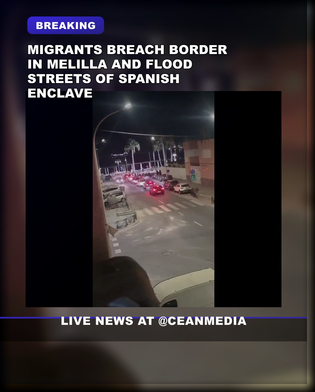 Illustrative photo for: Border breach Melilla migrants floods streets